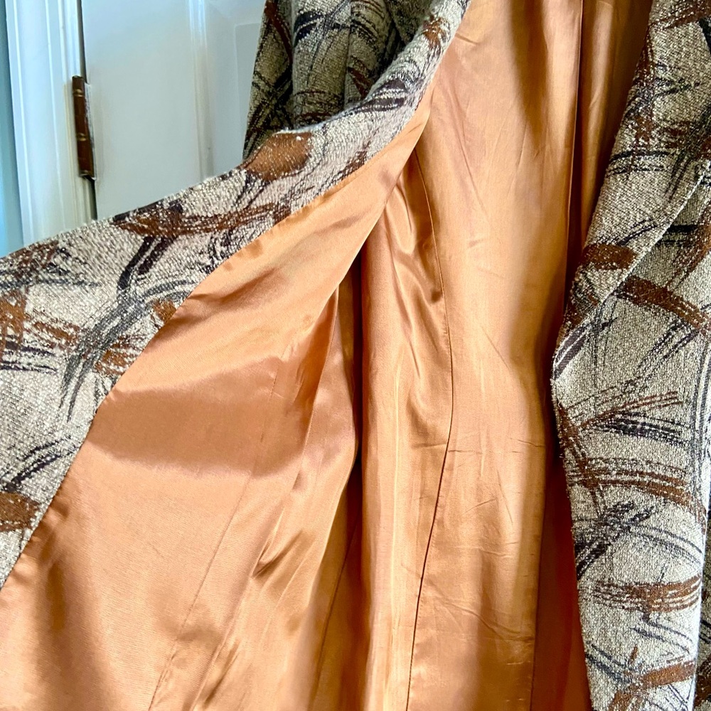 Bisou Bisou Michelle Bombat Midlength Coat with Faux Fur Collar. Size 6 - Picture 10 of 14